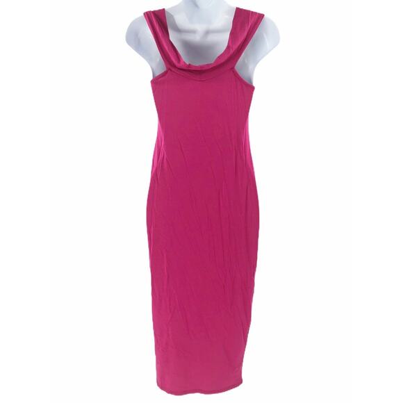 Rachel Pally Midi Dress Womens Size L Pink Modal Blend Sleeveless Y2K Coquette - Picture 2 of 5